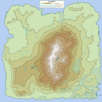 12 slice topographic map of the Island